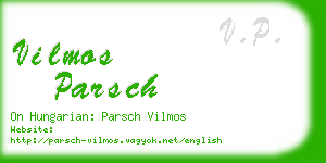 vilmos parsch business card